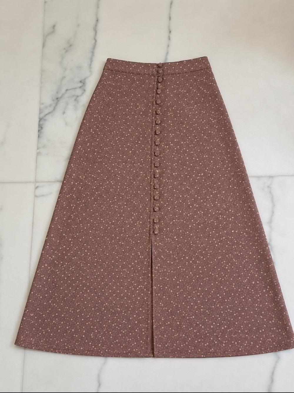 Flynn Skye Mauve Rose A-Line Button-Front Skirt